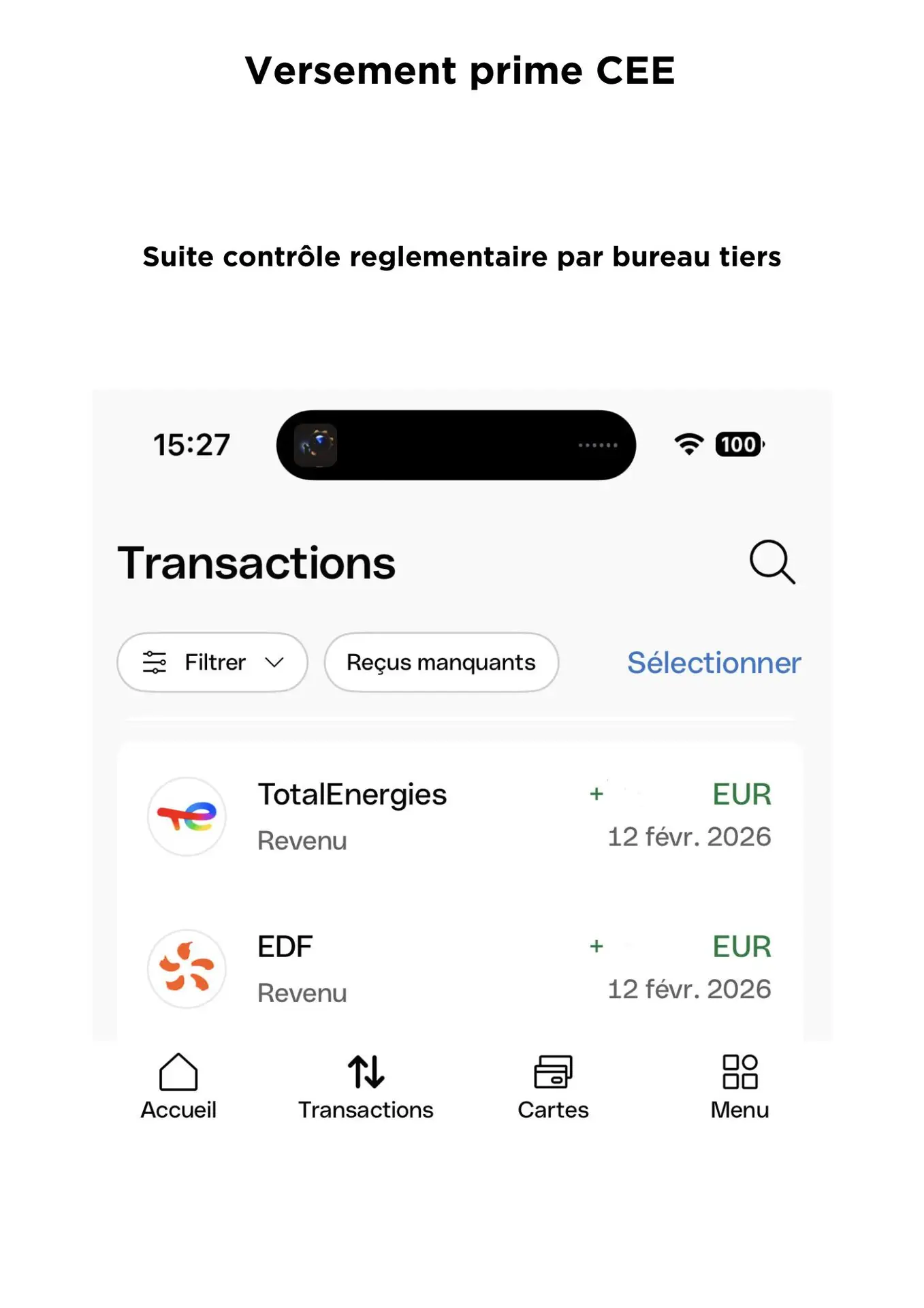 La Certification <br>(Le Versement)